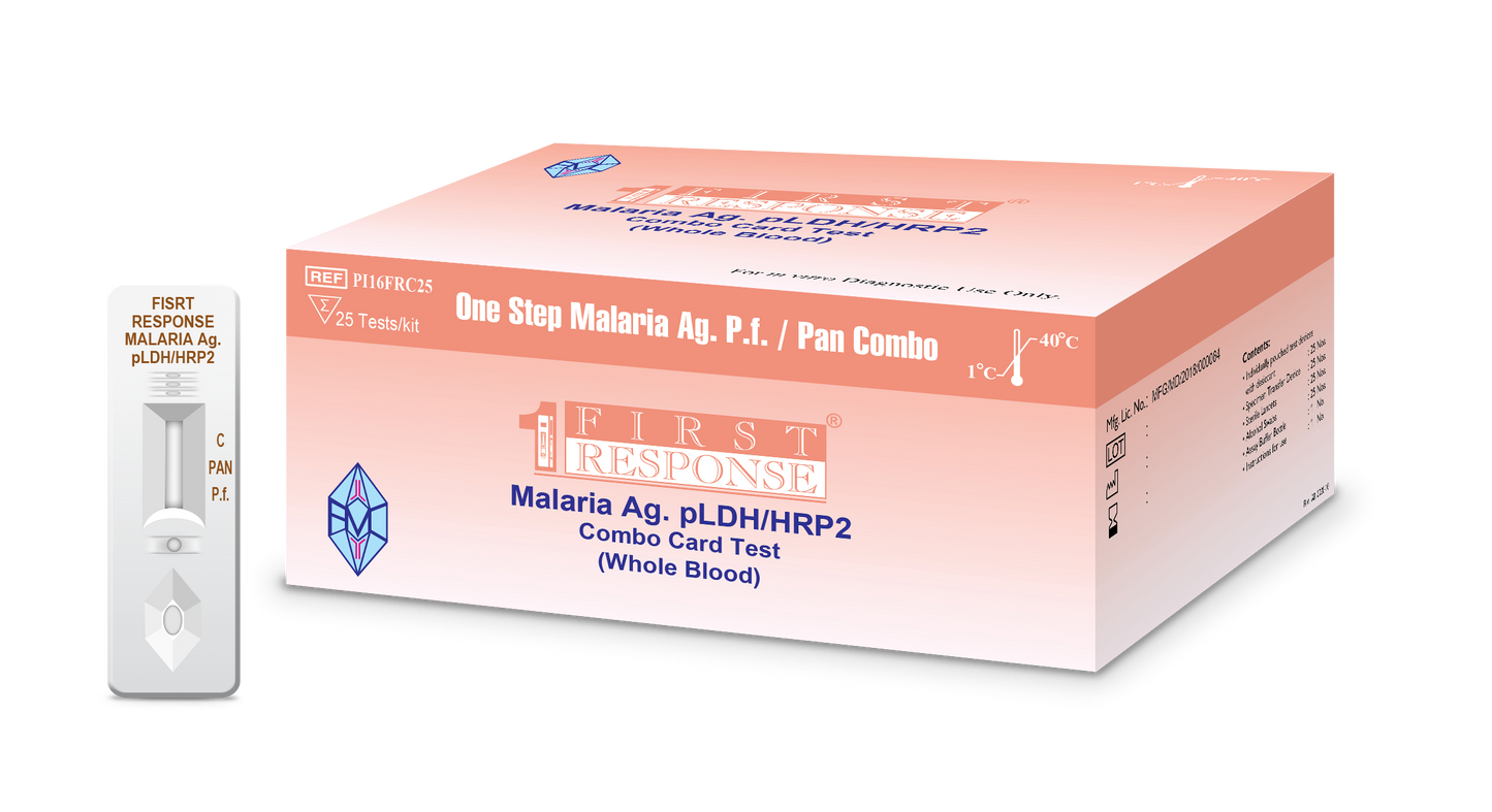 First Response Malaria Ag pLDH/HRP2 Combo Card Test (Professional)
